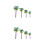 24Pcs Green Landscape Model Trees Plastic Palm Tree Scenery DIY Decor 5