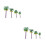 24Pcs Green Landscape Model Trees Plastic Palm Tree Scenery DIY Decor 6