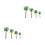 24Pcs Green Landscape Model Trees Plastic Palm Tree Scenery DIY Decor 7