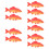 10Pcs PU Artificial Fish Model Red Simulation Fish Figurines for Decor 11