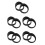 10Pcs Black Plastic Eyepiece Protector Sleeve for Laboratory Use 5