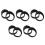 10Pcs Black Plastic Eyepiece Protector Sleeve for Laboratory Use 7