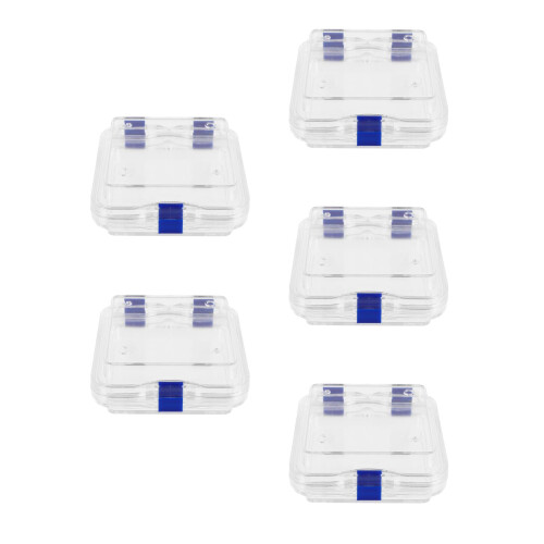5Pcs Pc Denture Storage Boxes Portable Shockproof Retainer Holders 2