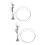 2Pcs Durable Silver Steel Picture Hanging Wire and Rail Hook System 7