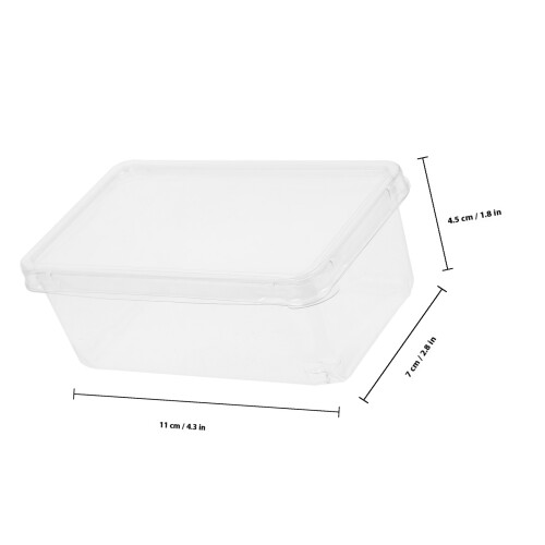 100Pcs Clear Plastic Cake Takeout Boxes Portable for Cake and Mousse 2