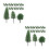 200Pcs Realistic Plastic Miniature Trees for Model Railway Crafts 4