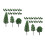 200Pcs Realistic Plastic Miniature Trees for Model Railway Crafts 5