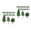 200Pcs Realistic Plastic Miniature Trees for Model Railway Crafts 8
