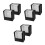6Pcs Black Foldable Hat Storage Box with Clear Window for Travel Caps 6