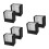 6Pcs Black Foldable Hat Storage Box with Clear Window for Travel Caps 7