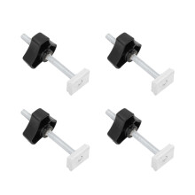 10 Set T Track Kit Stainless Steel Woodworking Slider Bolt Knobs Fixtures
