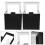 6Pcs Black Foldable Hat Storage Box with Clear Window for Travel Caps 9