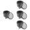 4Pcs Compact Breathable Pc Denture Holder Case Portable Grey Box 7