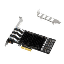 PCIe USB-Karte 4-Port USB-Multiplikator-Hub PCI-E X4 auf 4-Port USB 3.1 Erweiterungskarte USB 3.2 Gen2 40 Gbit/S für PC