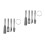 2Sets Heat Resistant Silicone Scraper Kitchen Spatula for Baking 8