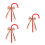 3Pcs Red Plastic Bow Costume Walking Stick Cane Prop for Roleplay 6