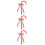 3Pcs Red Plastic Bow Costume Walking Stick Cane Prop for Roleplay 7
