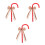 3Pcs Red Plastic Bow Costume Walking Stick Cane Prop for Roleplay 8
