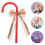 3Pcs Red Plastic Bow Costume Walking Stick Cane Prop for Roleplay 11