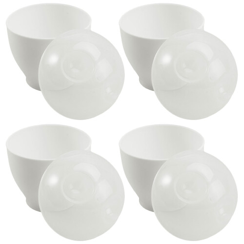20Pcs White PP Microwave Egg Maker Oven Egg Cooking Tool for Breakfast 1
