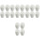 20Pcs White PP Microwave Egg Maker Oven Egg Cooking Tool for Breakfast 6