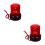 2Pcs Dual-Function Red LED Anchor Light Waterproof Marine Navigation 6