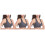 3Pcs Cross Bra Padded Grey Shockproof for Active Exercise 3