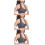 3Pcs Cross Bra Padded Grey Shockproof for Active Exercise 5