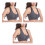 3Pcs Cross Bra Padded Grey Shockproof for Active Exercise 8