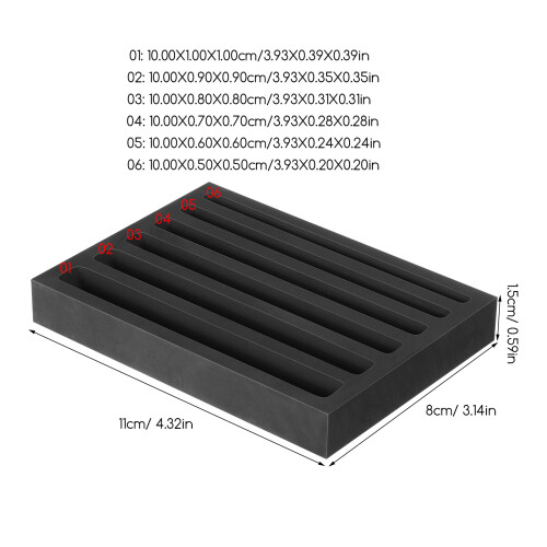 5Pcs Black Graphite Ingot Molds for DIY Gold Silver Copper Casting 1