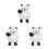 3Pcs Ceramic Soy Sauce Dishes and Dual Use Chopstick Rests 8