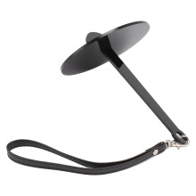 2 Stück Tragbarer Acryl-Garnhalter für das Handgelenk mit Pu-Lederband, Schwarz