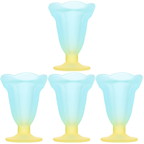 4Stk Kreative Blaue Eisbecher Aus Stabilem Für Und Pudding 2