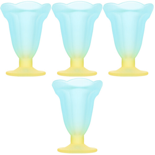 4Stk Kreative Blaue Eisbecher Aus Stabilem Für Und Pudding 2