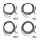 4Pcs Replacement Earphone Wire Black Durable Tpe Headset Repair Cable 9