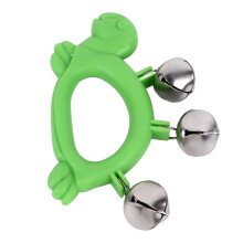 W210 Green Hand Jingle Bell Rattle Shaker Toy