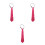 3Pcs Rosy Sequin Neckties Polyester Party Bow Ties Shiny Durable 5