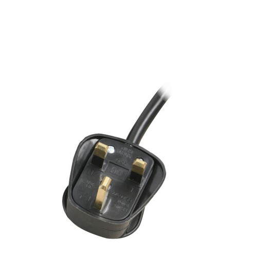 kenable 1 Gang Single Way UK 13A Mains Power Socket Extension Lead Black 10m 2