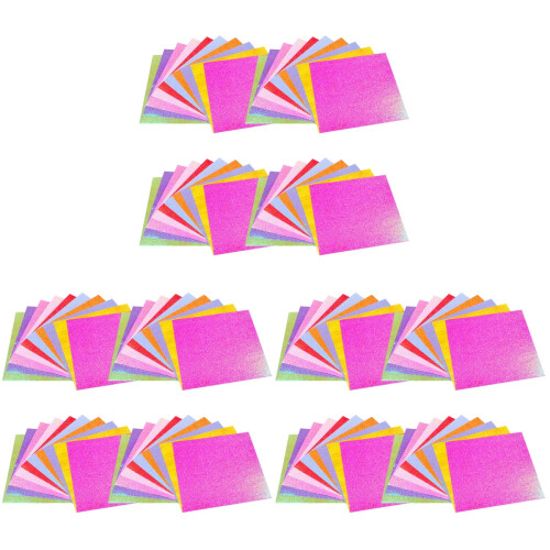 150Pcs Assorted Color Glitter Paper Folding Sheets for Kids DIY Crafts 2
