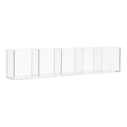 5Pcs Adhesive Acrylic Straw Storage Box for Cupboard and Cabinet Use 2