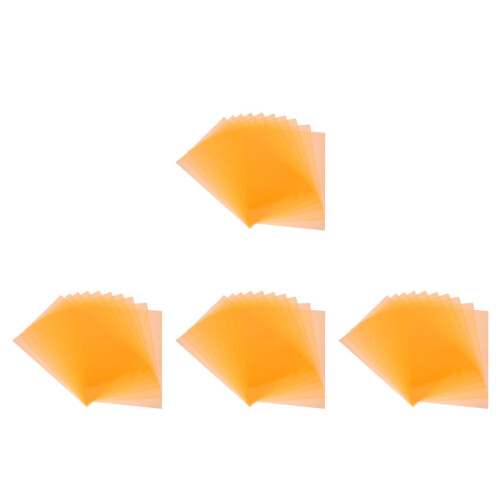 40Pcs Orange PVC Sheets Durable Transparent Plastic Film for Teaching 2