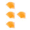 40Pcs Orange PVC Sheets Durable Transparent Plastic Film for Teaching 5