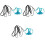 3Pcs Adjustable Sky- Harness with Cartoon Wings for Parrots 2