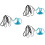3Pcs Adjustable Sky- Harness with Cartoon Wings for Parrots 5
