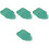 4Pcs Blue Ceramic Leaf Shaped Food Serving Plates for Parties 5