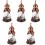 5Pcs Small Vintage Alloy Perfume Bottles Decorative Refillable Holder 5