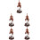 5Pcs Small Vintage Alloy Perfume Bottles Decorative Refillable Holder 8