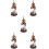 5Pcs Small Vintage Alloy Perfume Bottles Decorative Refillable Holder 10