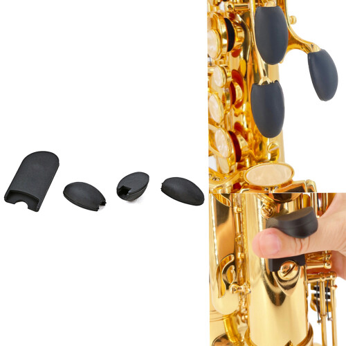 4Sets Saxophone Silicone Thumb Covers Black Finger Pads 2