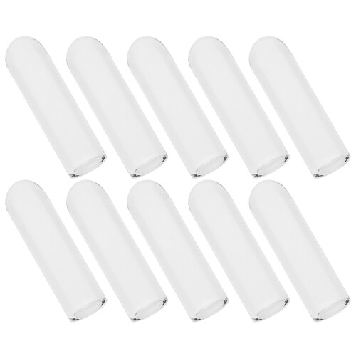 40Pcs Reusable Glass Straw Covers Clear Straw Tip Protectors 2